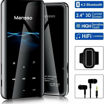 Dotykowy odtwarzacz MP3 2.4 cali ekran Mansso V2 8GB