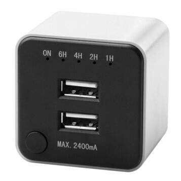 Ładowarka zasilacz 2x USB Timer 1.2.4.6H SWE