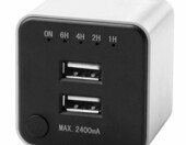 Ładowarka zasilacz 2x USB Timer 1.2.4.6H SWE – zdjęcie 1
