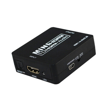 Mini przejściówka konwerter HDMI na HDMI + Audio Stereo SPDIF 3D 1080p