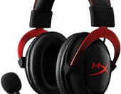 Słuchawki nauszne gamingowe HyperX Cloud II Red 7.1 KHX-HSCP-RD czarne – zdjęcie 1