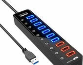 Rozgałęźnik HUB 11x USB + 4 porty Fast Charge 2.4A Atolla – zdjęcie 1