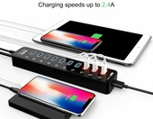 Rozgałęźnik HUB 11x USB + 4 porty Fast Charge 2.4A Atolla – zdjęcie 3