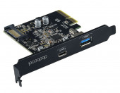 Karta PCIe Gen 2 USB 3.1 PORTY TYP-C TYP-A 10Gbp/s DODOCOOL DC22 – zdjęcie 2