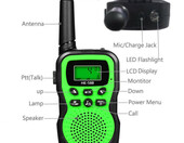 Krótkofalówka Walkie Talkie HK-588 latarka UHF zielona – zdjęcie 2