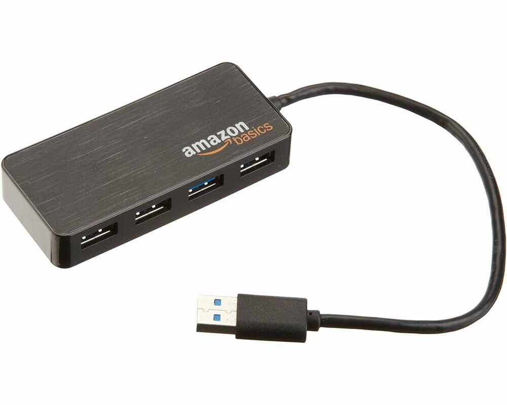 Koncentrator 4-portowy USB 3.0 z zasilaczem 5 V / 2,5 A AmazonBasics