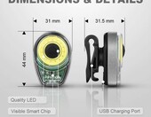 Lampa sportowa na rękę do roweru Trèsu Topia Twinkler LED żółty – zdjęcie 2