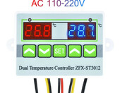 Sterownik temperatury podwójny 12V -50~110°C ZFX-ST3012 – zdjęcie 1