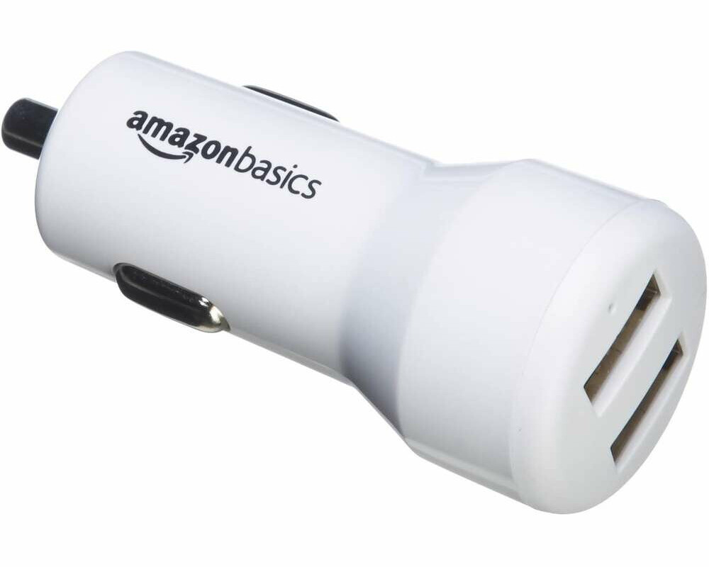 AmazonBasics 2-portowa ładowarka samochodowa USB Apple Android 24W