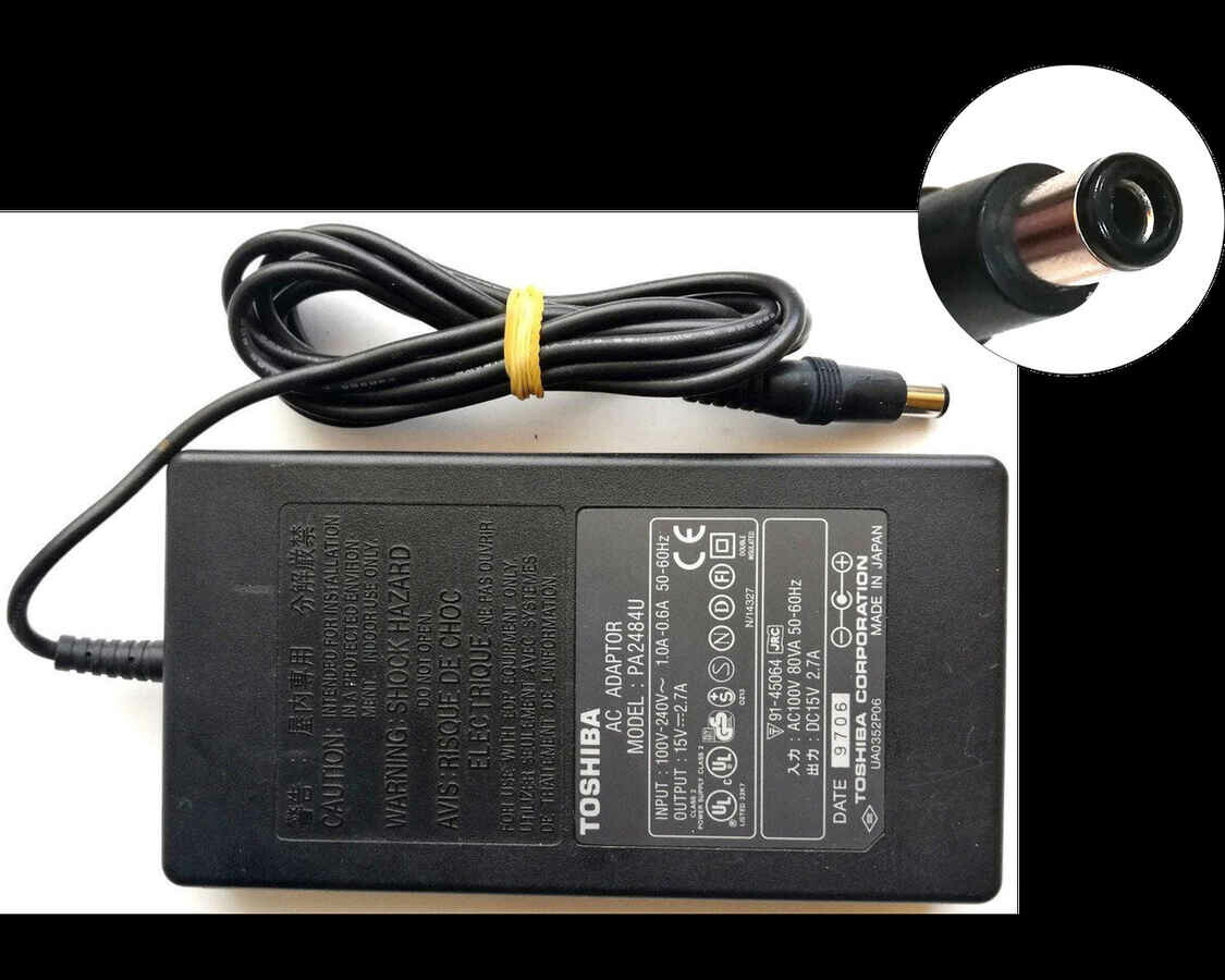 Zasilacz Toshiba PA2484U 40W 15V 2,7A 6,4x4,0 mm