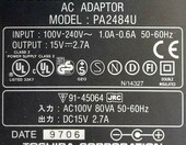 Zasilacz Toshiba PA2484U 40W 15V 2,7A 6,4x4,0 mm – zdjęcie 2