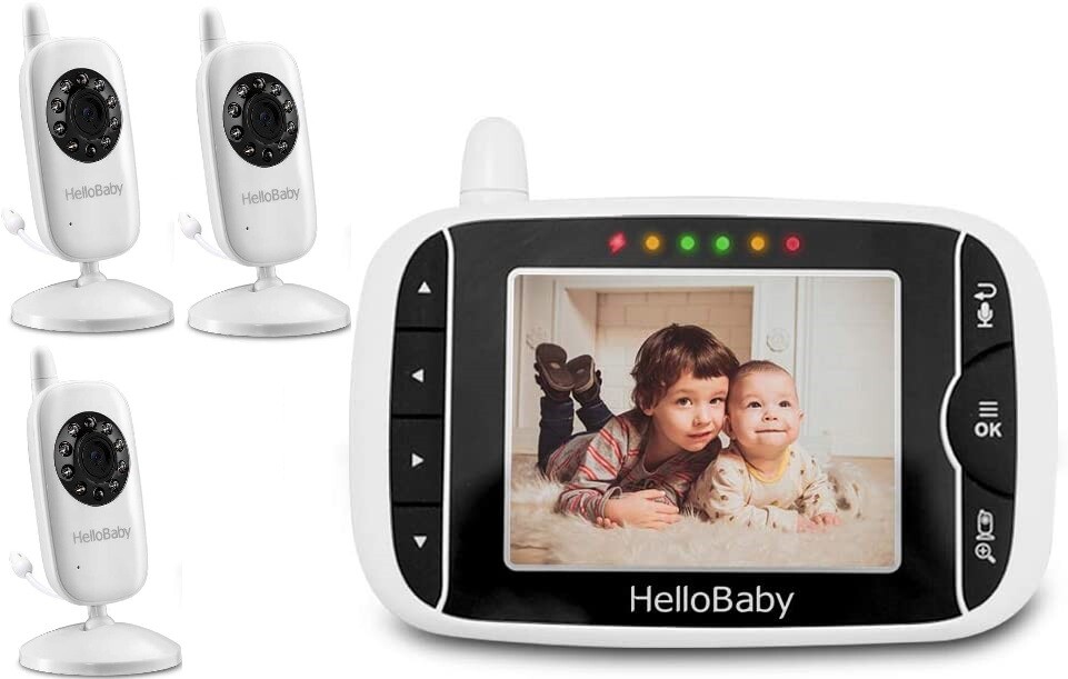 Niania elektroniczna IP HelloBaby HB32 3,2 LCD 3 kamery