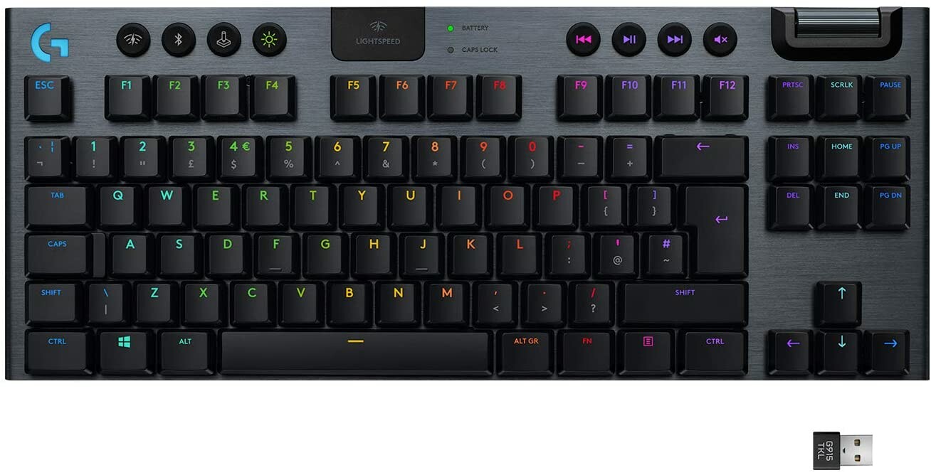 Klawiatura gamingowa Logitech G915 TKL LIGHTSPEED Clicky RGB FR