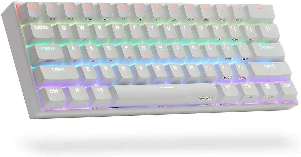 Klawiatura gamingowa Obins Anne Pro 2 Blue Biała