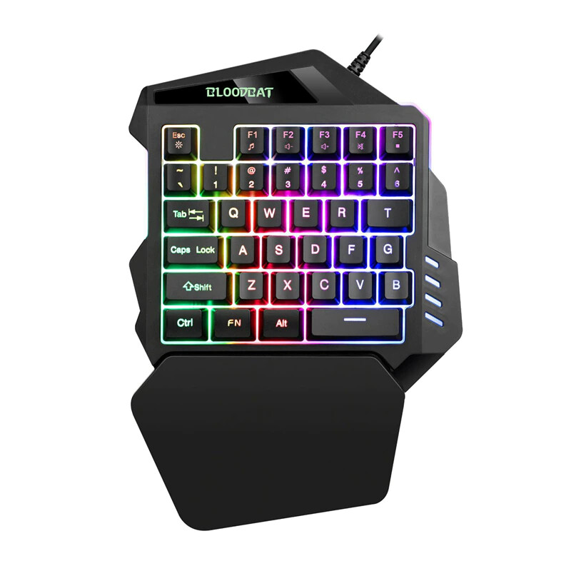 Klawiatura przewodowa jednoręczna BLOODBAT G94 USB PUBG RGB