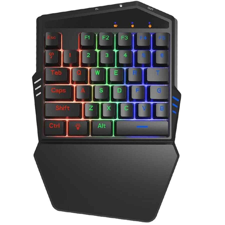 Klawiatura DarkWalker FO212 PS4 do smartfona i tabletu Android RGB