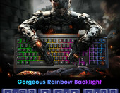 Klawiatura przewodowa gamingowa VicTsing PC149A RGB QWERTY – zdjęcie 3