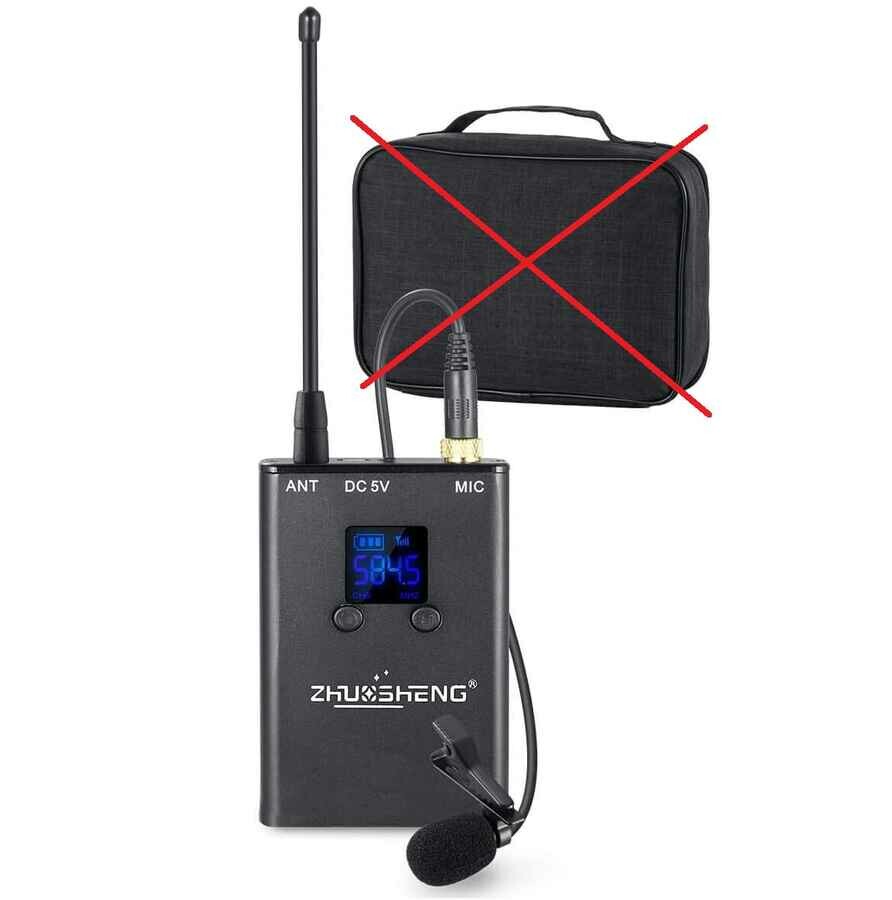 Rejestrator audio do mikrofonu ZHUOSHENG 20CH UHF iPhone YouTube Vlog