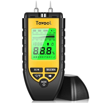 Wilgotnościomierz miernik wilgoci z wyświetlaczem Tavool LCD