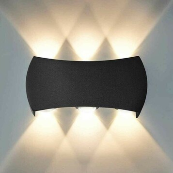 Kinkiet zewnętrzny 6W LED ciepły biały lampa ścienna 3000K IP65