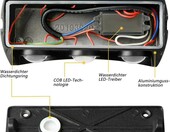 Kinkiet zewnętrzny 6W LED ciepły biały lampa ścienna 3000K IP65 – zdjęcie 3