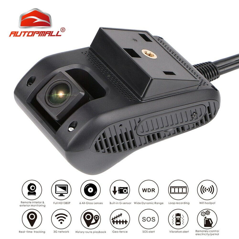 Wideorejestrator JC200 EdgeCam FHD czarna skrzynka SOS WiFi