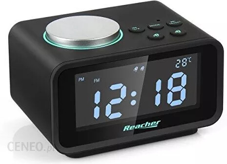 Radiobudzik z podwójnym zamkiem Reacher K2 Digital FM LCD Dual USB