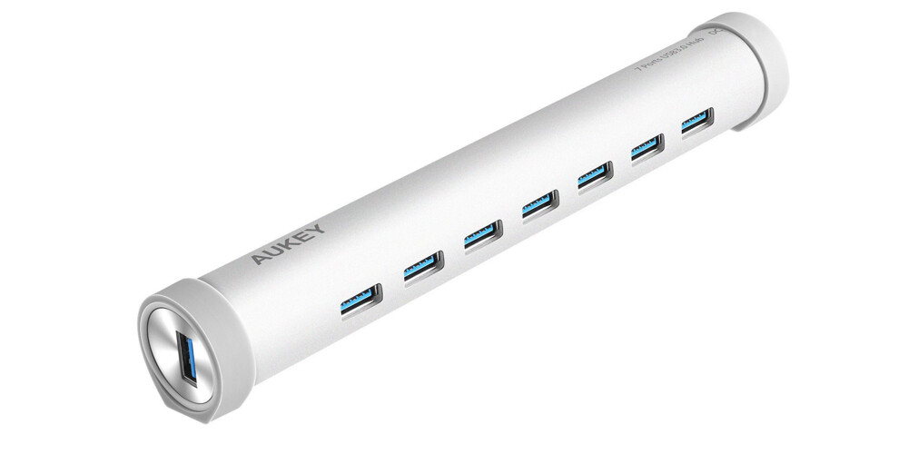Rozgałęźnik HUB USB 7 port USB-C Aukey Aluminum Tube
