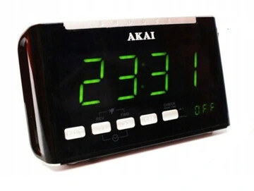 Radio zegar z podwójnym wyświetlaczem AKAI AR 175D FM LCD