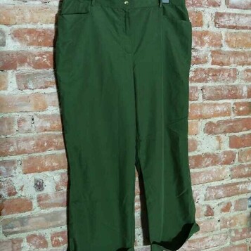 Przewiewne spodnie damskie zieleń Plus Size Casual W.E.A.R