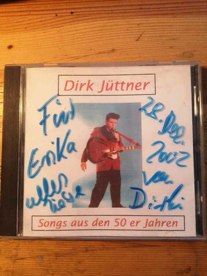 Płyta kompaktowa muzyka Dirk Jüttner Songs aus den 50 er Jahren CD autograf