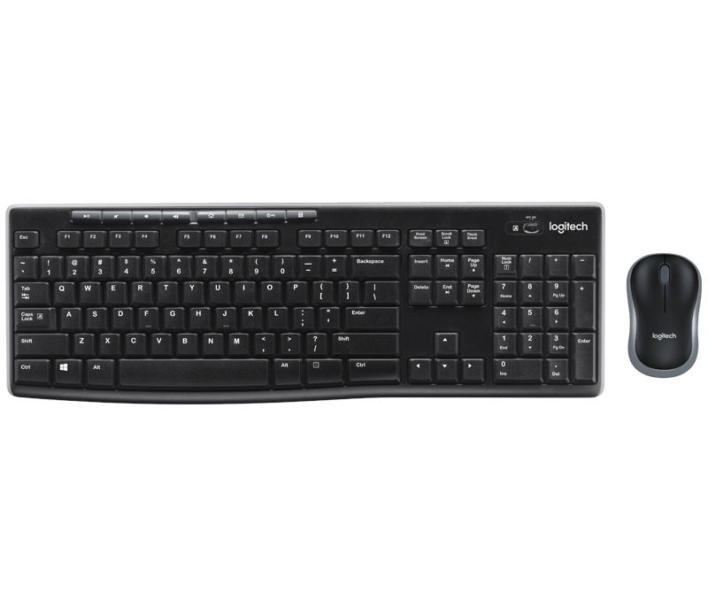 Zestaw bezprzewodowej klawiatury i myszki Logitech K270 QWERTY