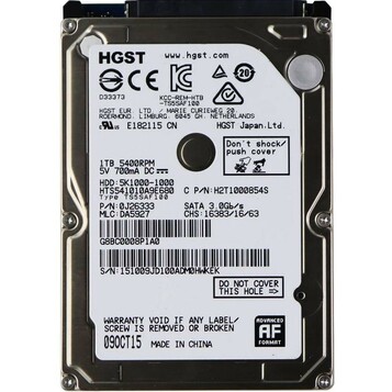 HGST Travelstar 1TB 2,5" SATA – dysk wewnętrzny (używany)