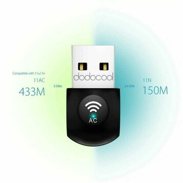 Karta Sieciowa 5GHz 2.4GHz 150Mbps AC600 WLAN USB Dodocool DC23 - Twoje Nowe Narzędzie do Szybkiego i Stabilnego Internetu