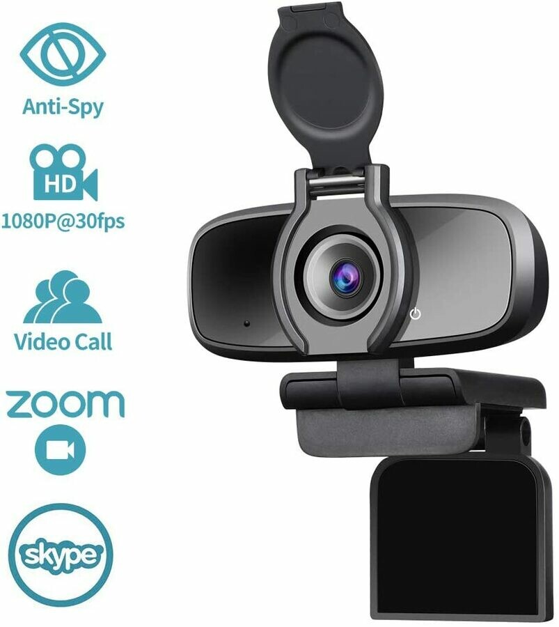 Kamera internetowa Webcam Dericam W2 Pro 1080P FHD USB – Doskonała Jakość Rozmów Wideo