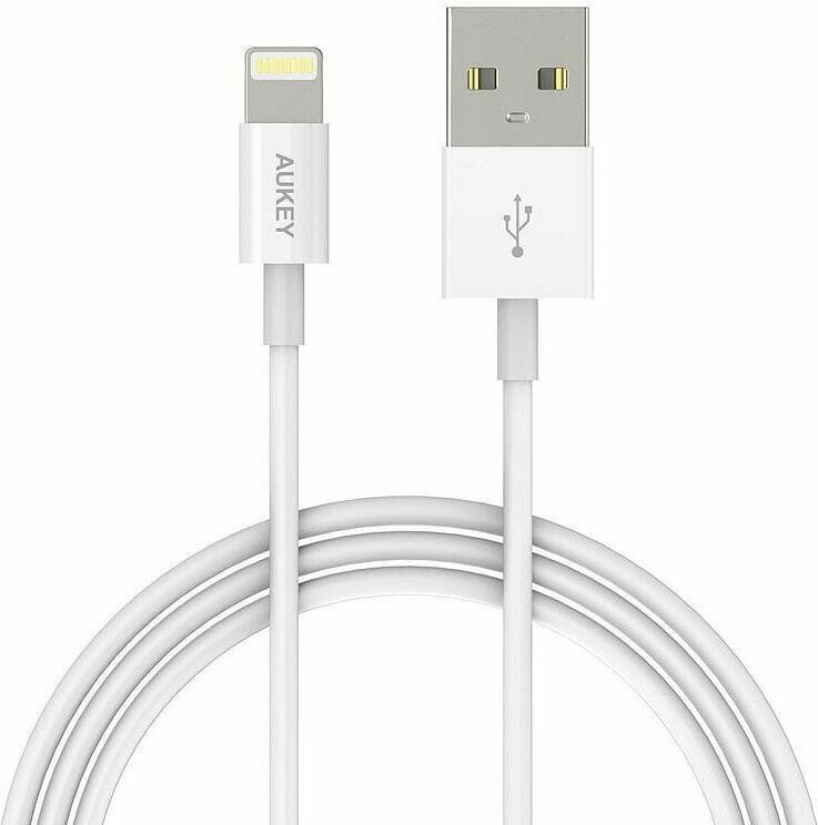 Kabel USB A na Lightning Aukey CB-D20 do Apple iPod iPhone iPad – Szybkie Ładowanie i Synchronizacja