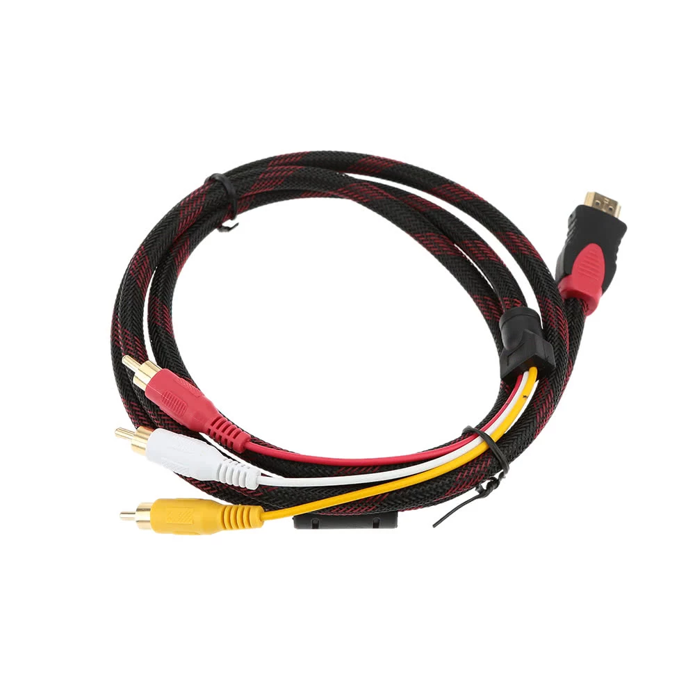 Adapter konwerter przejściówka HDMI na 3RCA / RGB FHD AUDIO