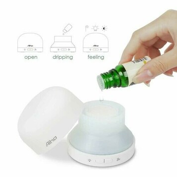 Dyfuzor parownik zapachowy nawilżacz powietrza AROMATERAPIA – Aiho USB Fan Aroma Diffuser [2025]