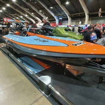 El Cid – Drag Boat w Barwach Gulf Racing Gotowy na Nitro na Wodzie