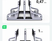 Pionowy stojak aluminiowy na 2 laptopy UGREEN (stan nowy) – zdjęcie 4
