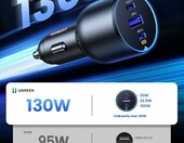 UGREEN CD293 – ładowarka samochodowa 130W, 3 porty USB-C/USB-A – zdjęcie 2