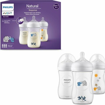 Philips Avent Natural Response SCY903/63 – 3 butelki 260 ml, smoczek T3