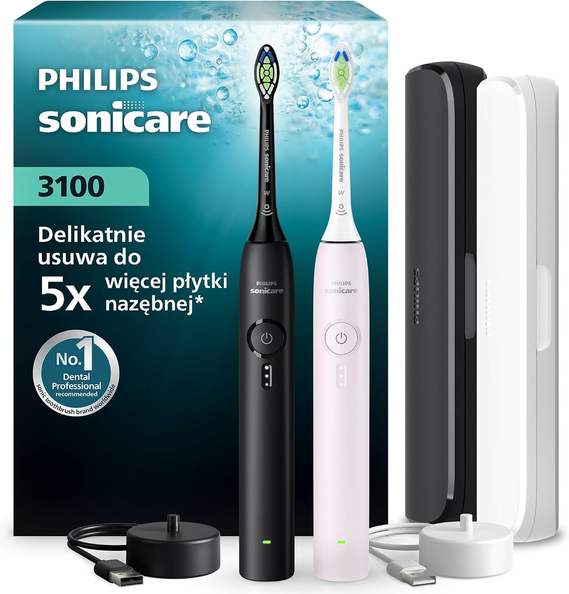 2x szczoteczka soniczna Philips Sonicare 3100 (stan nowy)