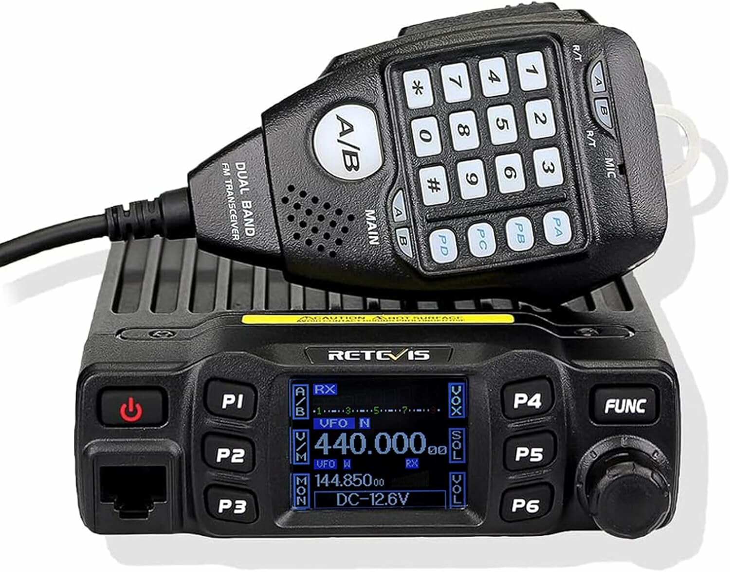 Retevis RT95 – mobilny radiotelefon dwuzakresowy do samochodu, czarny
