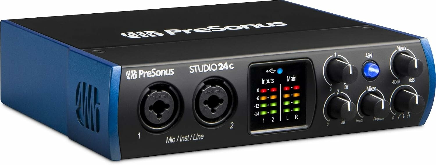 Interfejs audio USB-C PreSonus Studio 24c (stan nowy)