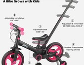 Rowerek dziecięcy 12" JMMD 6w1, stan: nowy – zdjęcie 4