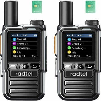 Radtel P8 PoC – radiotelefon sieciowy, zestaw 2 szt. z kartami SIM