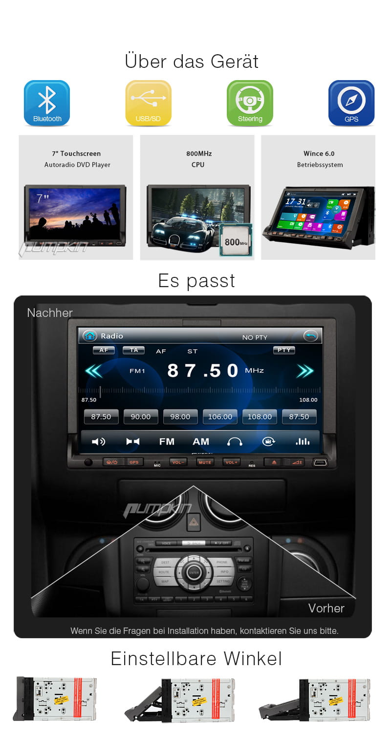 Radio nawigacja GPS dual core 2DIN Windows CE 6.0