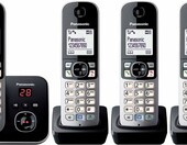 Panasonic KX-TG6824GA – telefon bezprzewodowy DECT, 4 słuchawki, sekretarka – zdjęcie 1