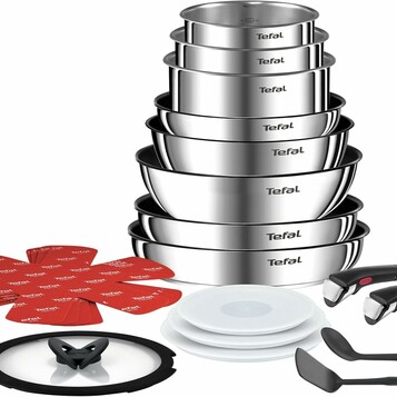 Komplet patelni i garnków Tefal Ingenio (stan nowy)